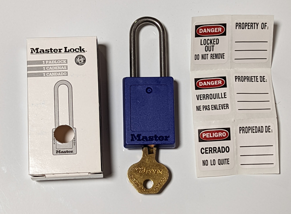 Master Lock Padlock, Keyed, S31 Blue 417
