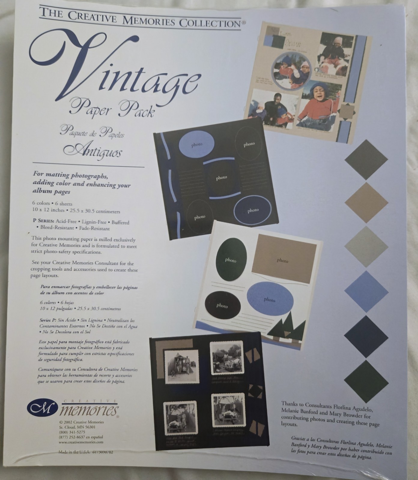 Creative Memories 10 X 12 and 12x12 Photo Mount Paper & Paper Sets-NEW