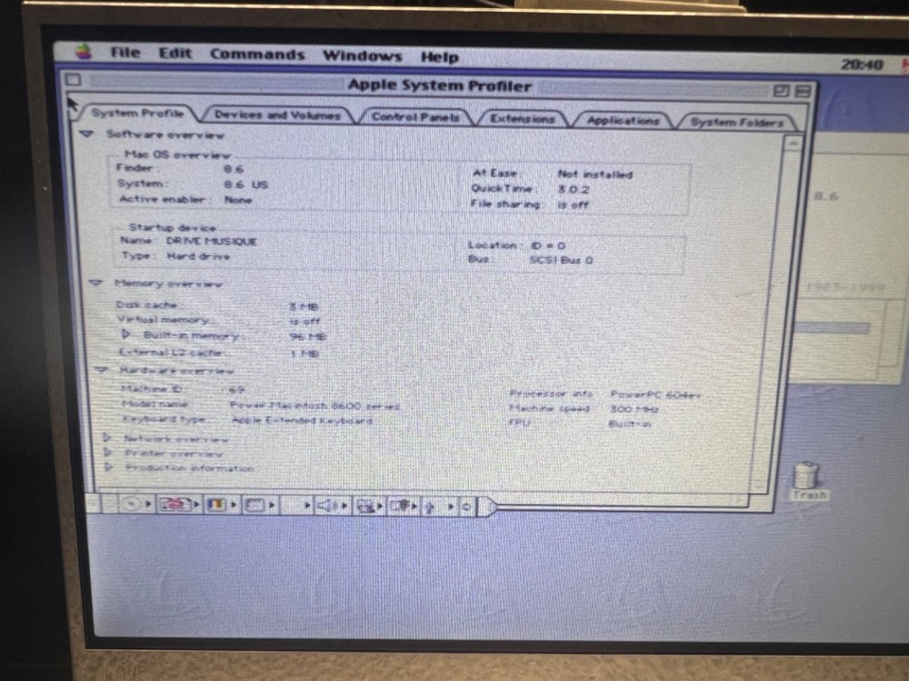 Apple Power Macintosh 8600/300 Desktop Computer M5433-WORKING-TESTED