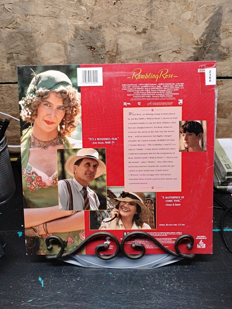 Rambling Rose (1991) Laserdisc