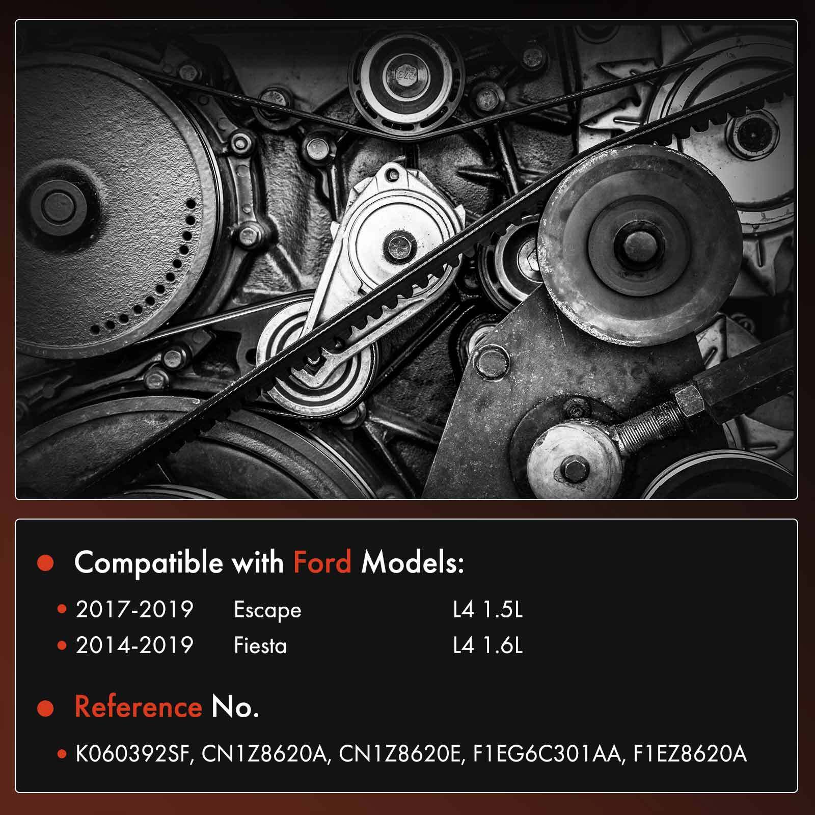 39.221 in Stretch Fit Serpentine Belt for Ford Escape 2017-2019 Fiesta 2014-2019