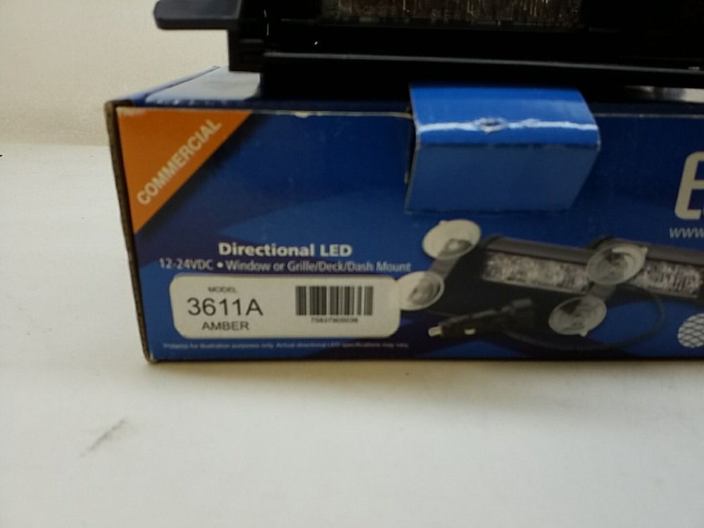3611A ECCO Grille, Deck, Dash, or Window Mount Single Amber Directional LED