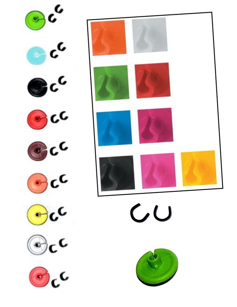 2 BLACK SOFT FLEX KISSER BUTTONS With Clips Archery Bow String Bowstring FREE SH