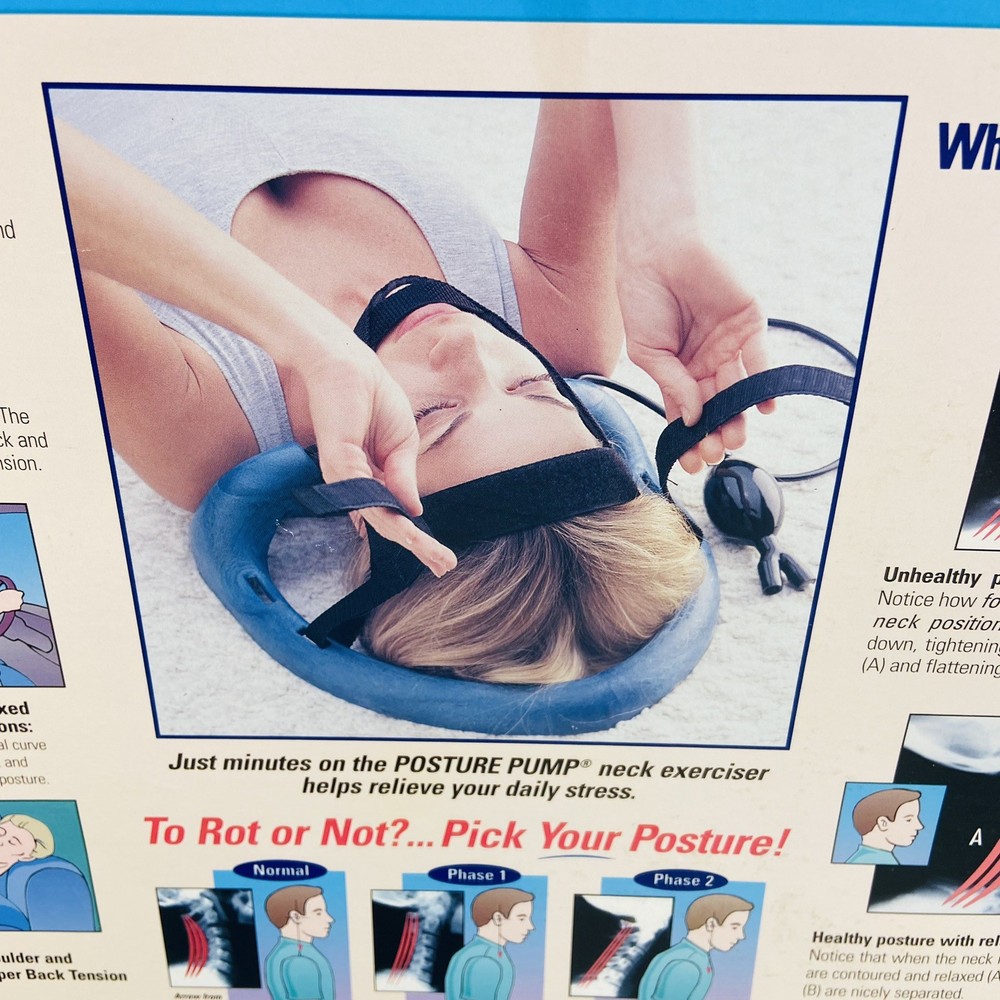 Posture Pump Neck Exerciser Professional Model w/ Manual & Box – Good Condition
