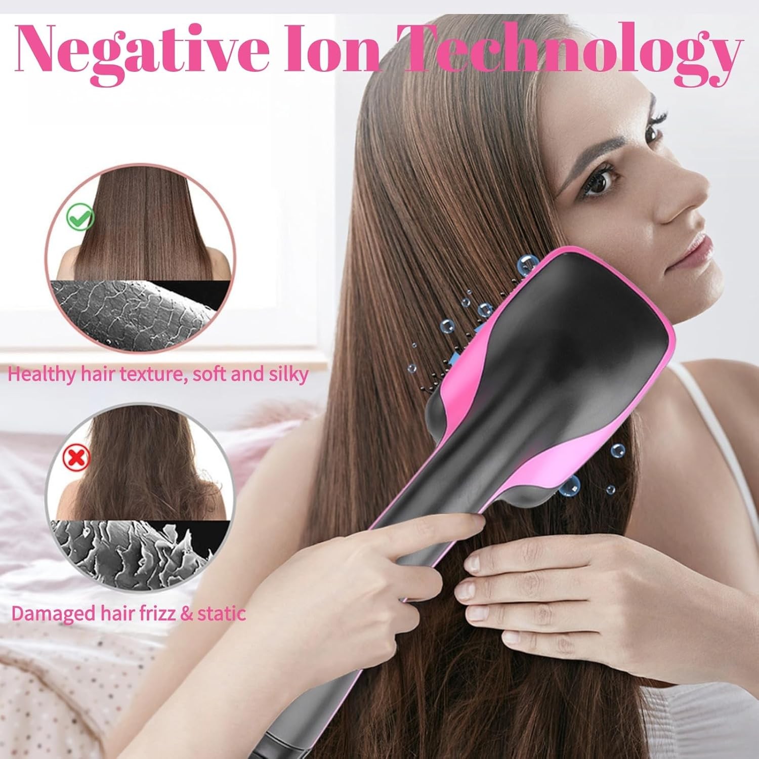 Hair Dryer and Blow Dryer Brush,Hair Straightener Brush Hair Dryer Hot Air Brush