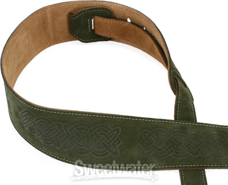 Levy's MS26CK Suede Guitar Strap - Green