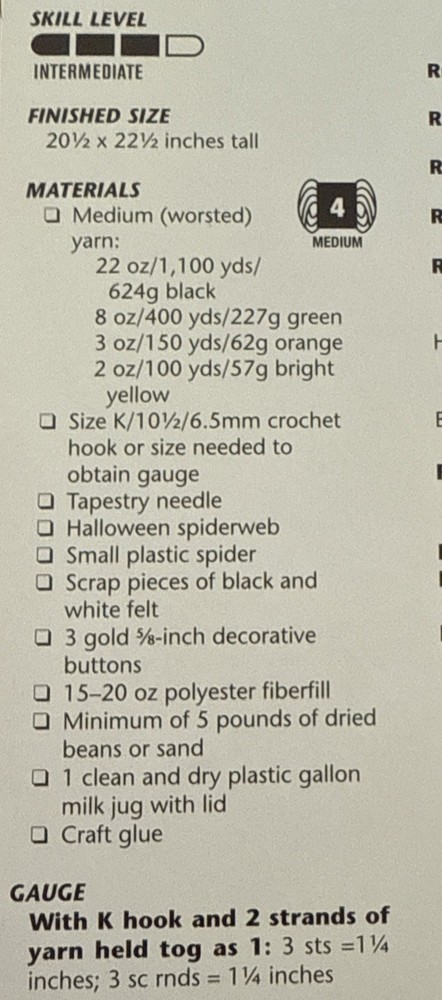 ~Crochet-Witch Doorstop-Pattern Only~