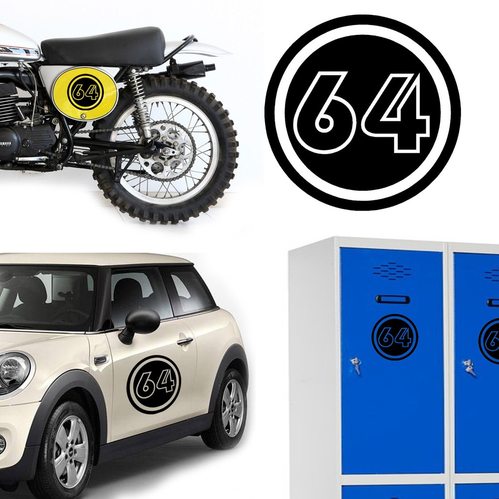 Number 64, Sticker Vinyl Version v02