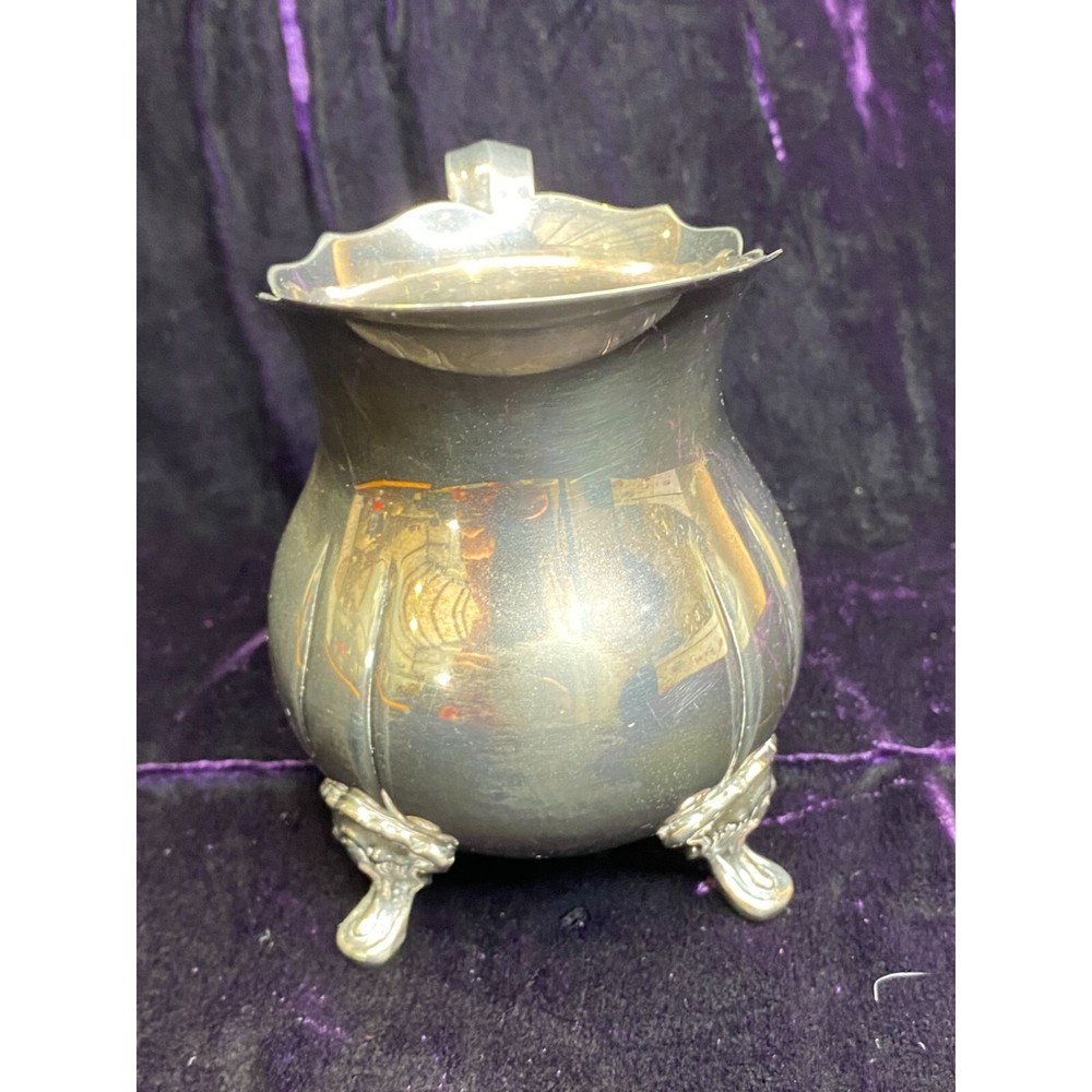 Vintage Pitgrira Silver Plated Footed Creamer