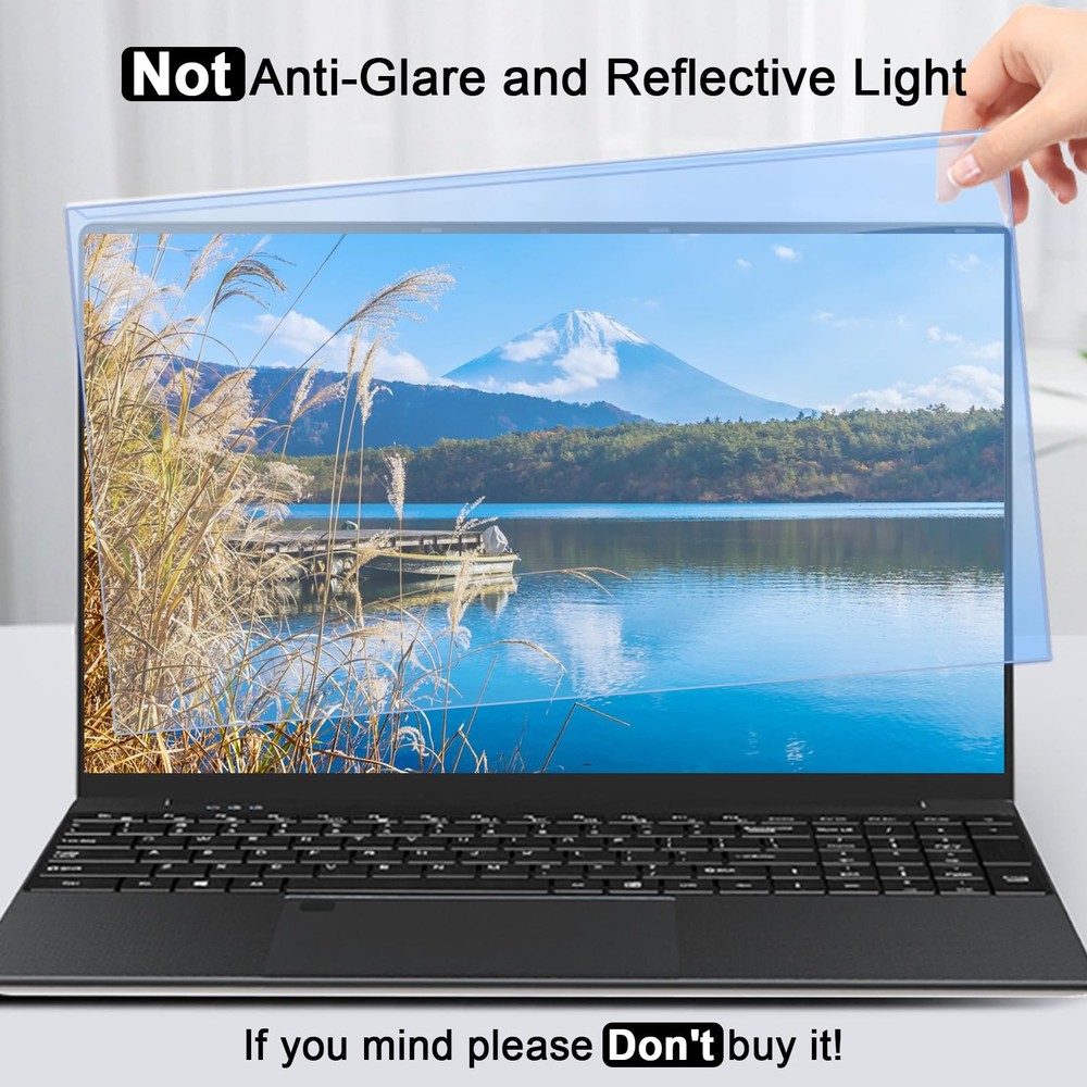 15.6 Inch Blue Light Screen Protector Panel, Eye Protection Anti-Scratch Blue...