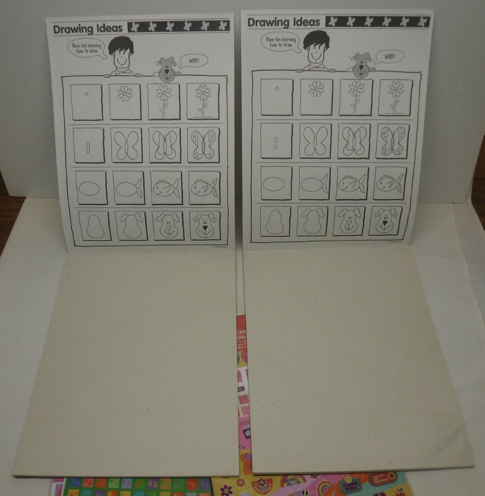 NEW educational TREE HOUSE KIDS 7 Scribble Pads & 12 pkgs TEACHING TREE Stickers