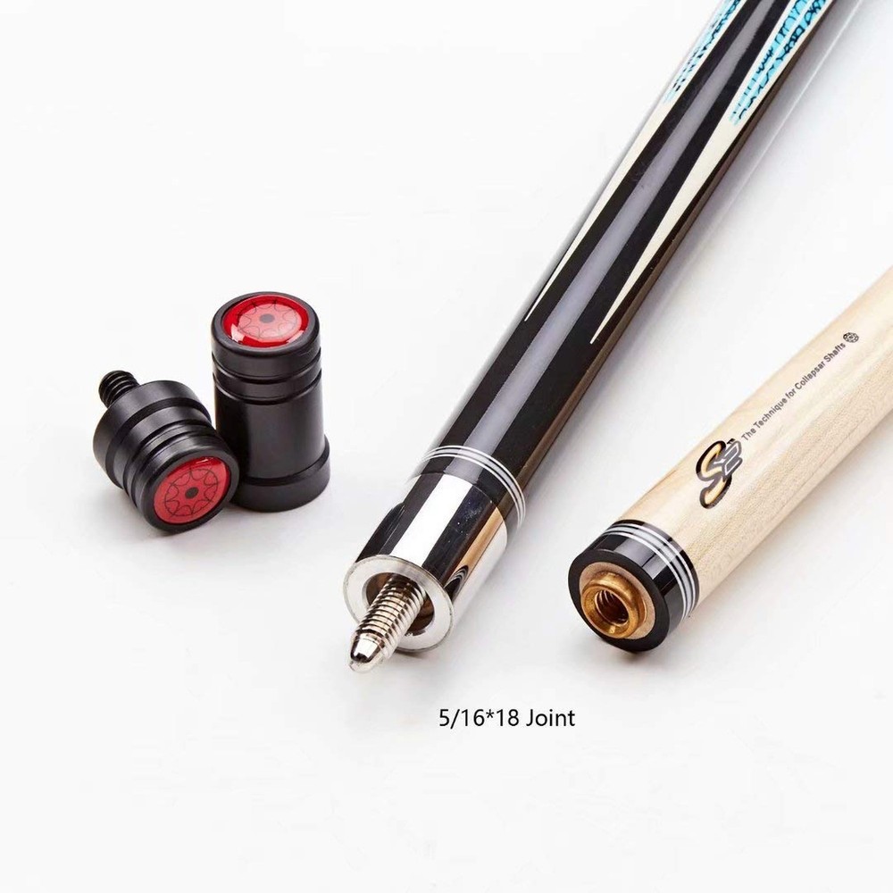 Collapsar CH Pool Cue with Soft Cues Case Sets,58" 2-Piece Custom Professiona...