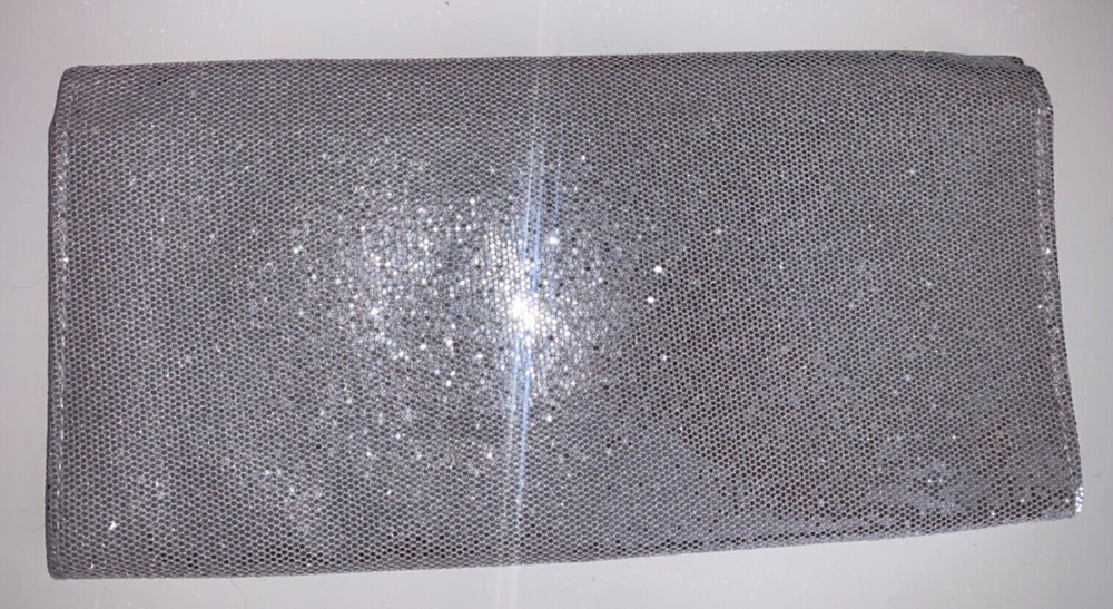 Victorias Secret Clutch Sequins silver nwt