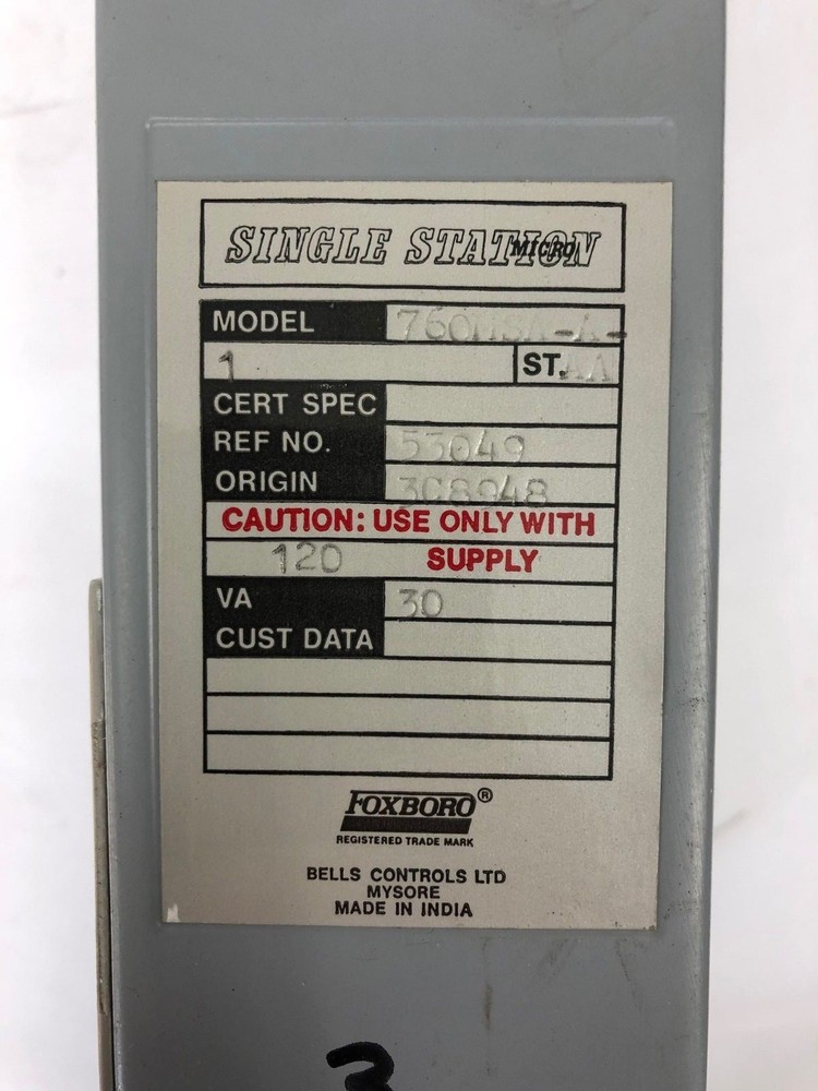 Foxboro Single Station Controller 760MSA-A-1
