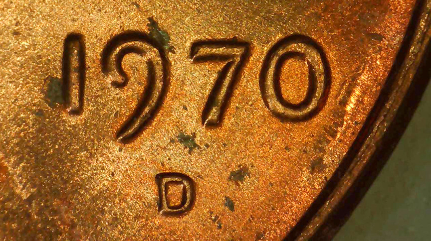 1970 D Lincoln Cent BU Red- Spike Head- Unlisted?