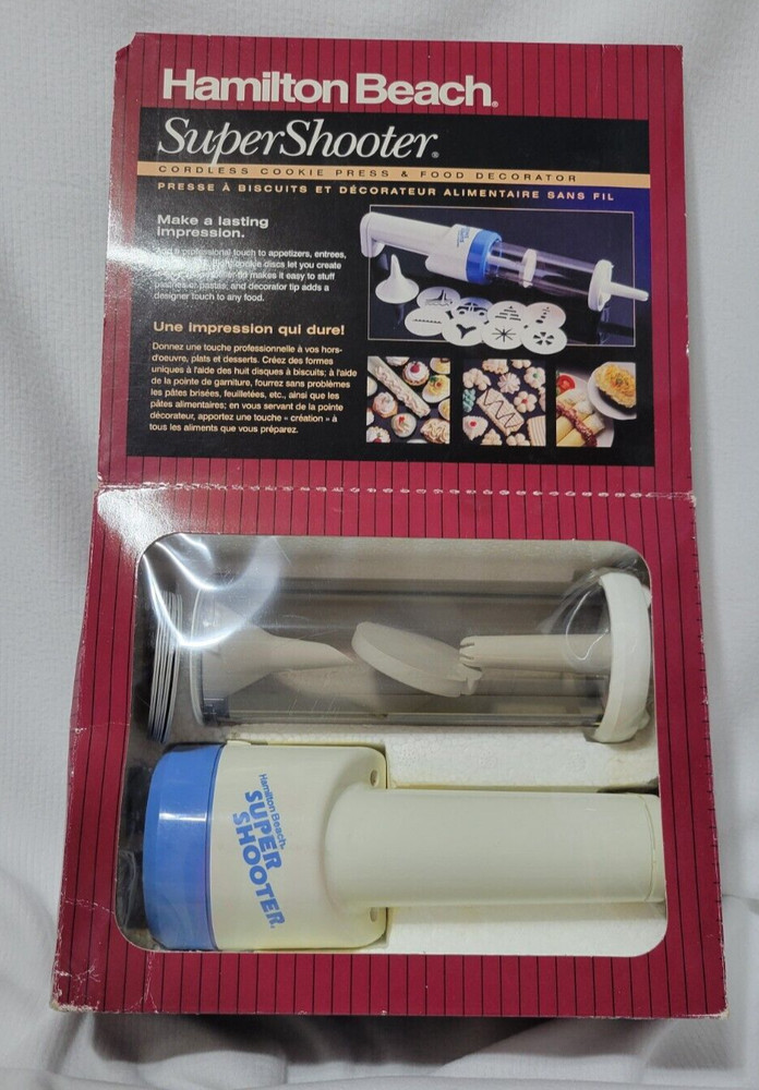 Hamilton Beach Super Shooter Cookie Press/Decorator #80000. Complete & Tested