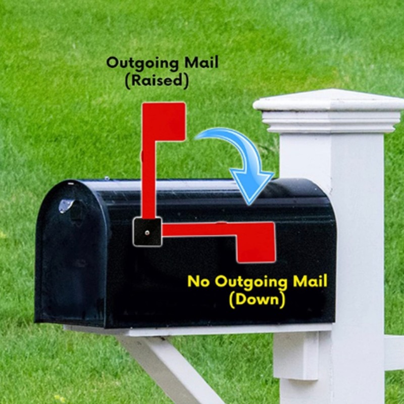 Mailbox Flag Replacement Flag for Mailbox Accessories for Wall Metal Stone
