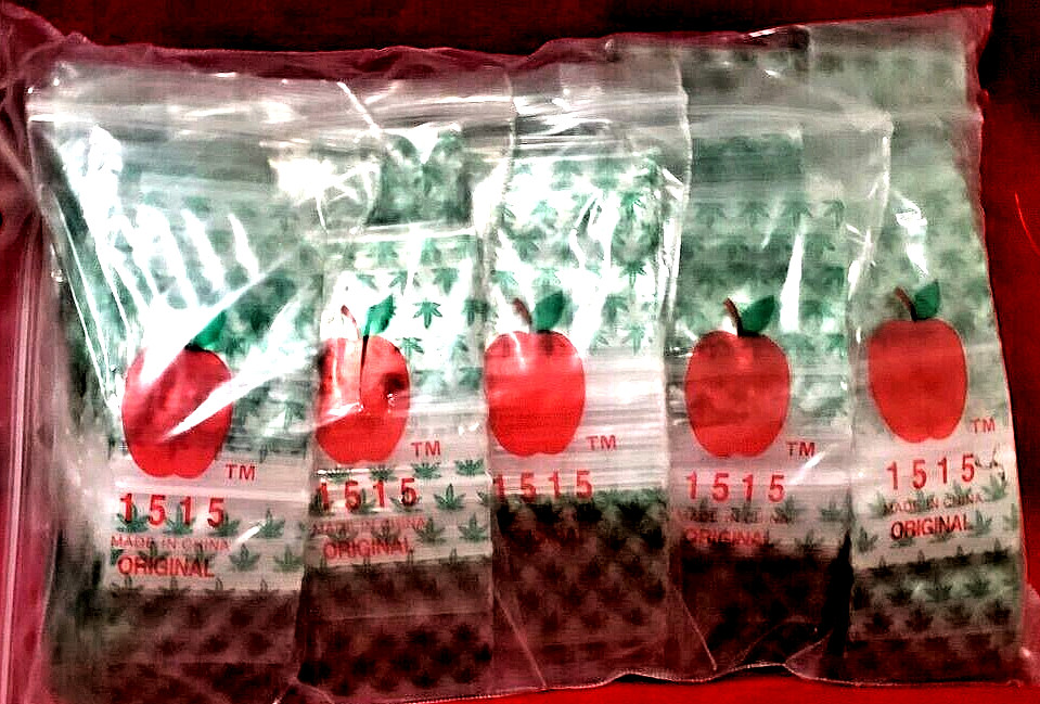 1515 Mini Ziplock Baggies 2000 [ GREEN LEAF]