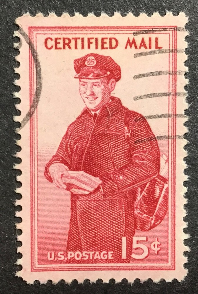 US Scott #FA1 Certified Mail 15 Cent Used