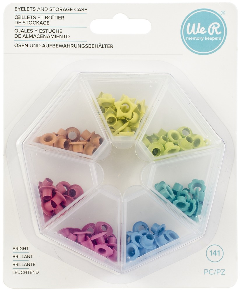 We R Eyelets W/Storage Case 140/Pkg-Bright