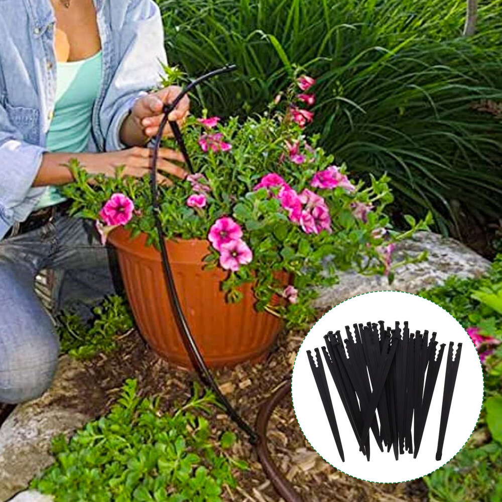 100PCS Mutitool Drip Irrigation Drip Emitter Stakes Multifunction Bracket New