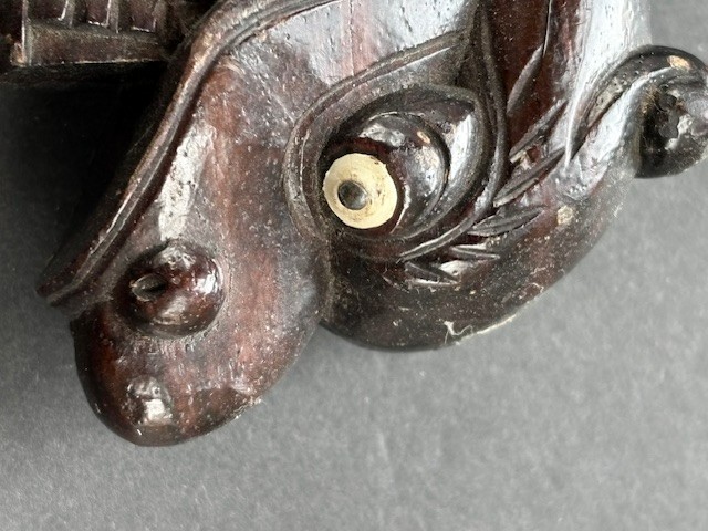 WW2 CARVED WOOD LION HANDLE SWAGGER STICK