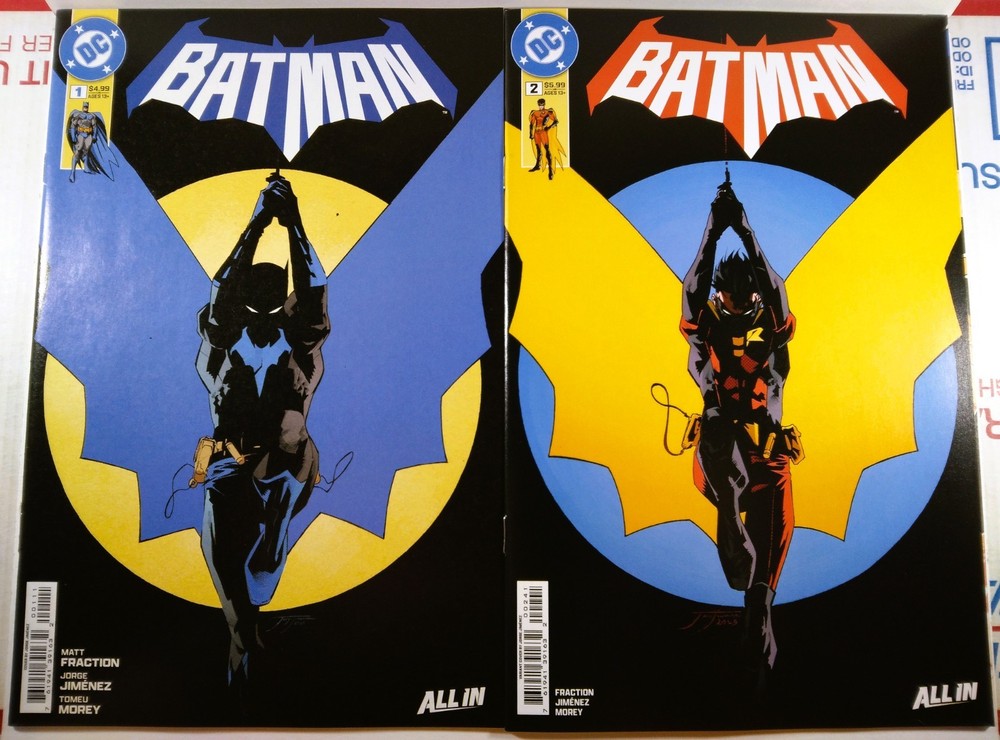 🔵💥 BATMAN #1 + #2 JORGE JIMENEZ ROBIN VARIANT D FIRST PRINT DC COMICS 2025 9.0
