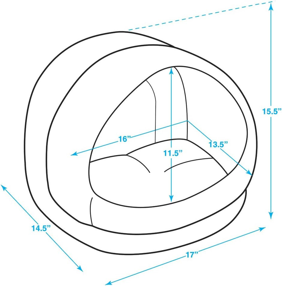Cat Bed for Indoor Cat, Domed Tent House with Removable Pillo