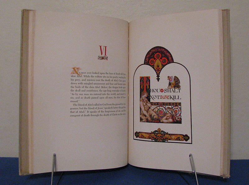 THE TEN COMMANDMENTS ILLUSTRATOR ARTHUR SZYK HC UNCUT PAGES FIRST EDITION 1947 G