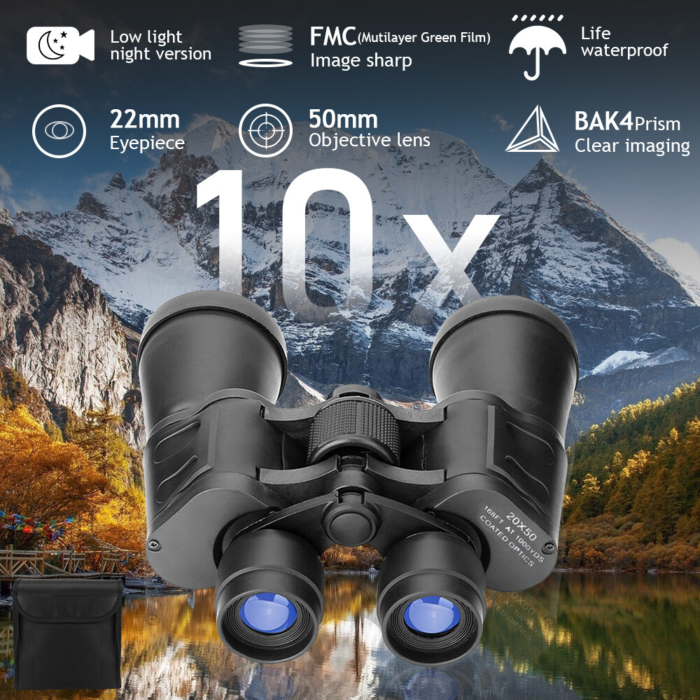 180x100 Military Zoom Powerful Binoculars Day/Low Night Hunting Camping Outdoor
