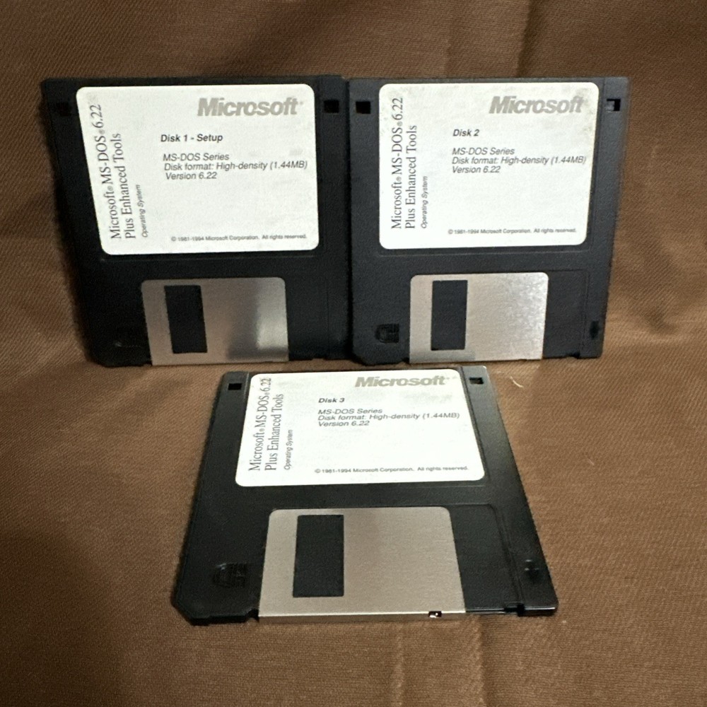Microsoft MS-DOS 6.22 Plus Enhanced Tools - Genuine
