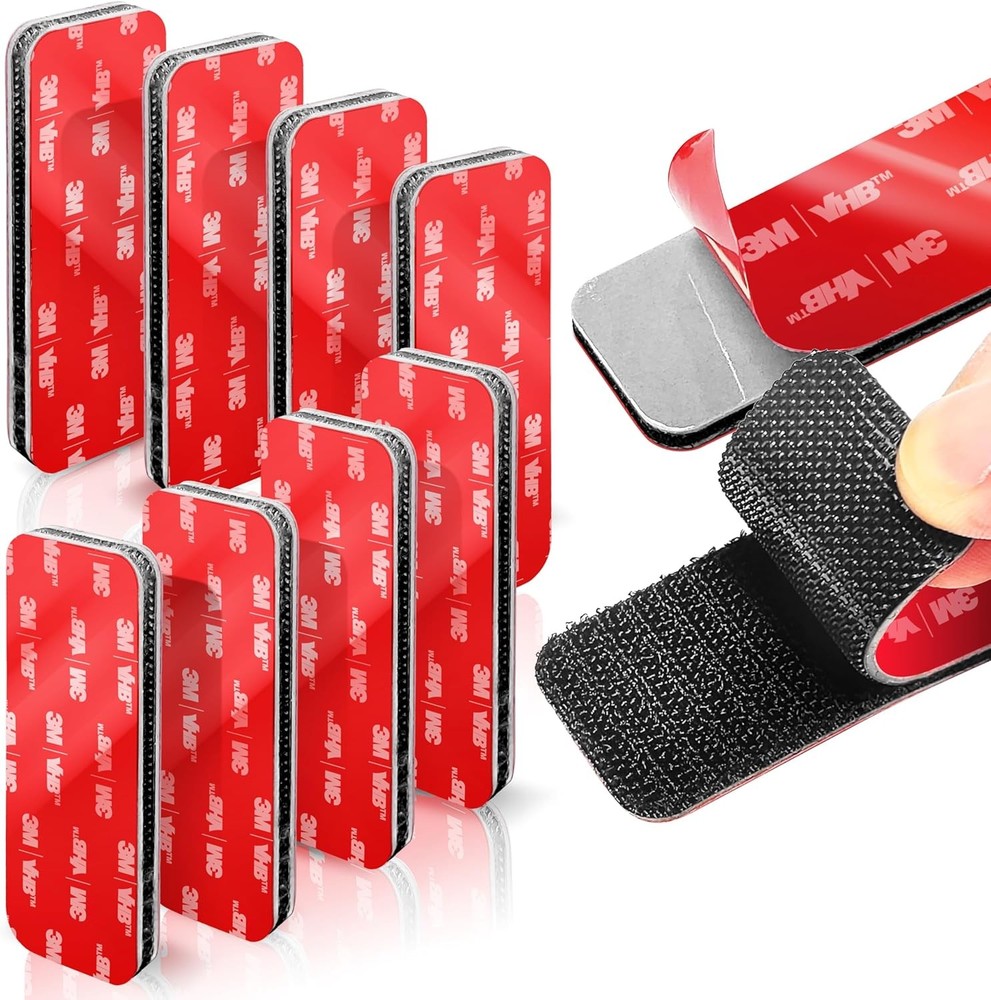 Adhesive Hook and Loop Strips Heavy Duty 8 Sets