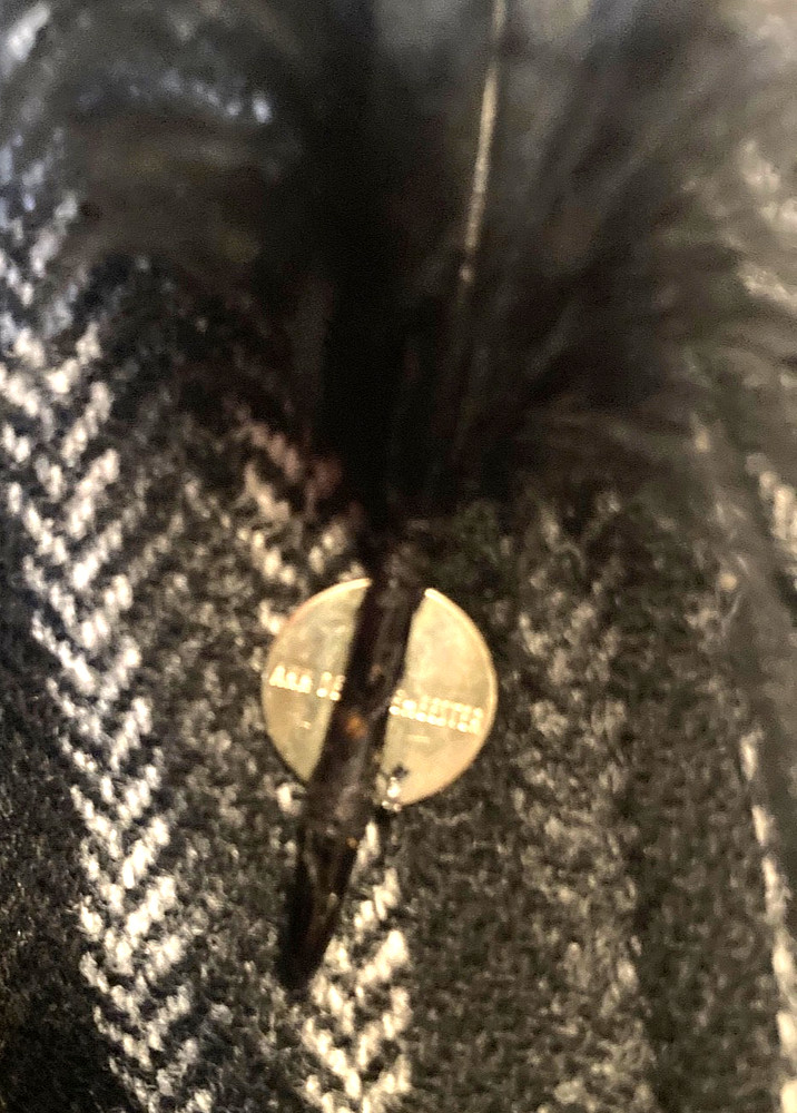 Ann Demeulemeester Black Feather pin with box