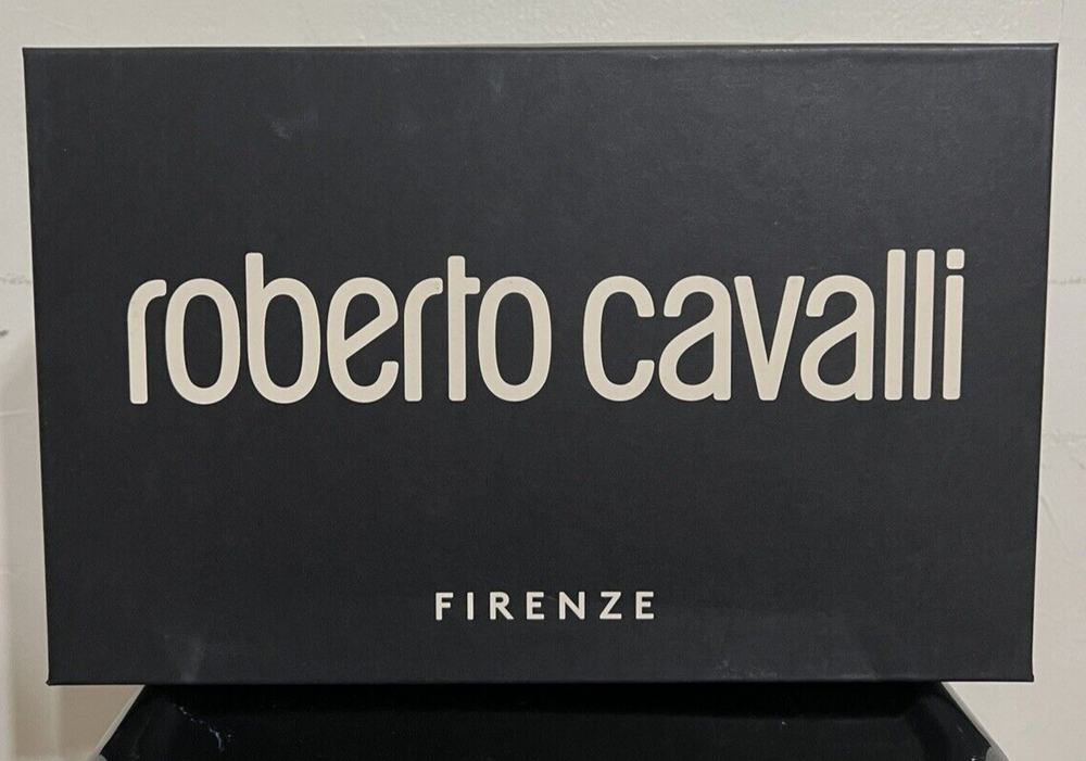 Roberto Cavalli 100% Authentic BLK Empty Shoe Box Men EUR43