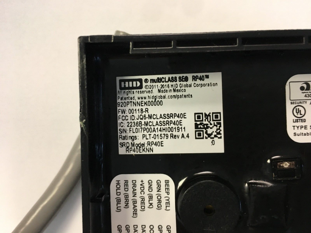 HID 920PTNNEK00000 multiCLASS RP40 Wall Switch Reader - Black Tested & Working