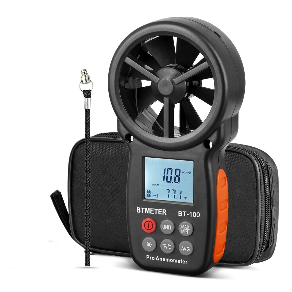 Digital Anemometer Wind Speed Meter 0.3-30m/s Wind Temp Data Recording Handheld