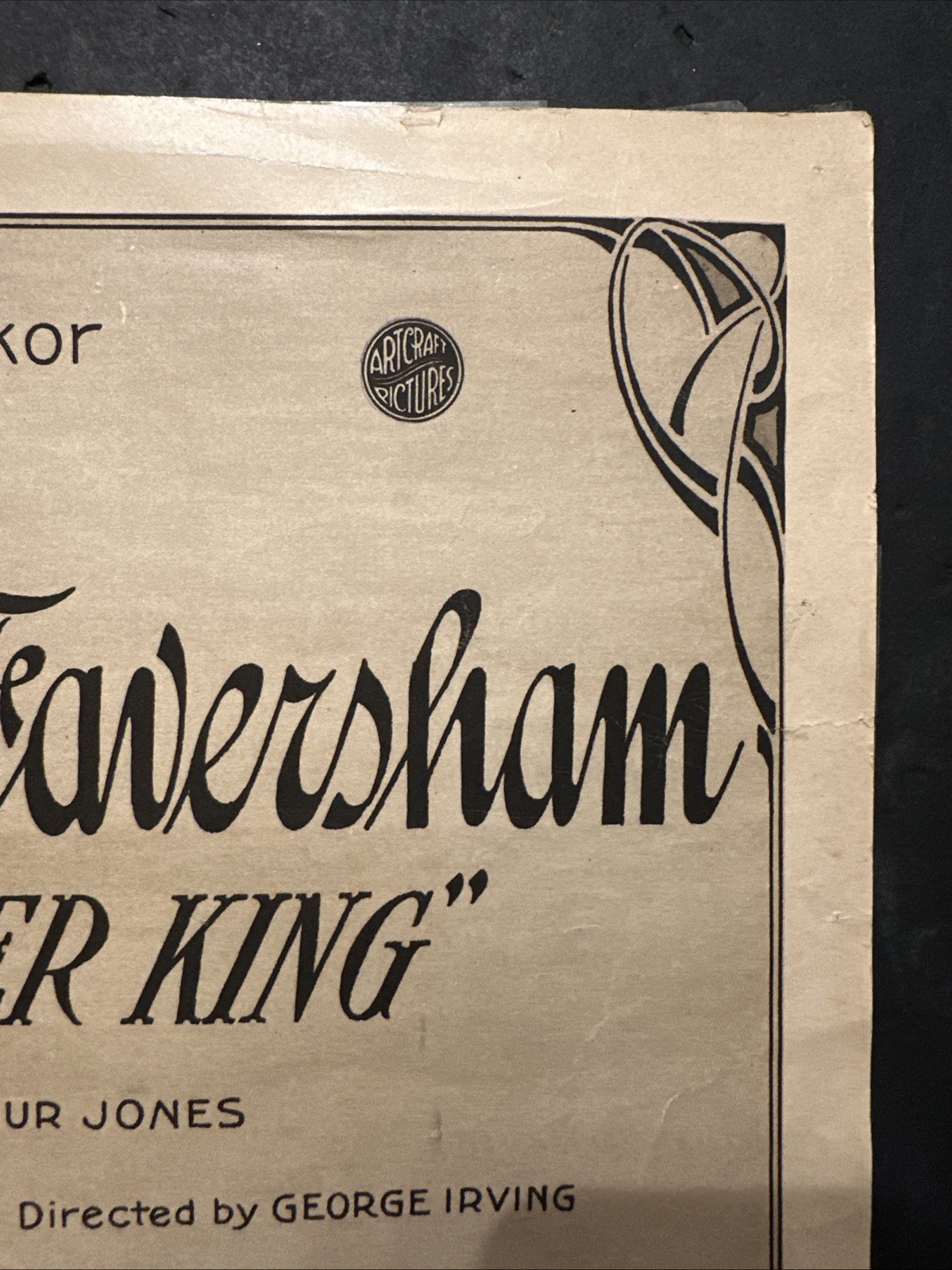 ANTIQUE ARTCRAFT PICTURES/ PARAMOUNT “the Silver King”W.F MOVIE LOBBY POSTER