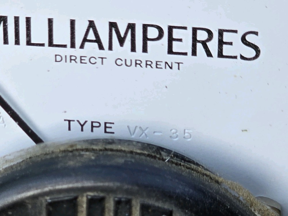 Westinghouse Milliamperes DC Meter Type VX-35 Untested