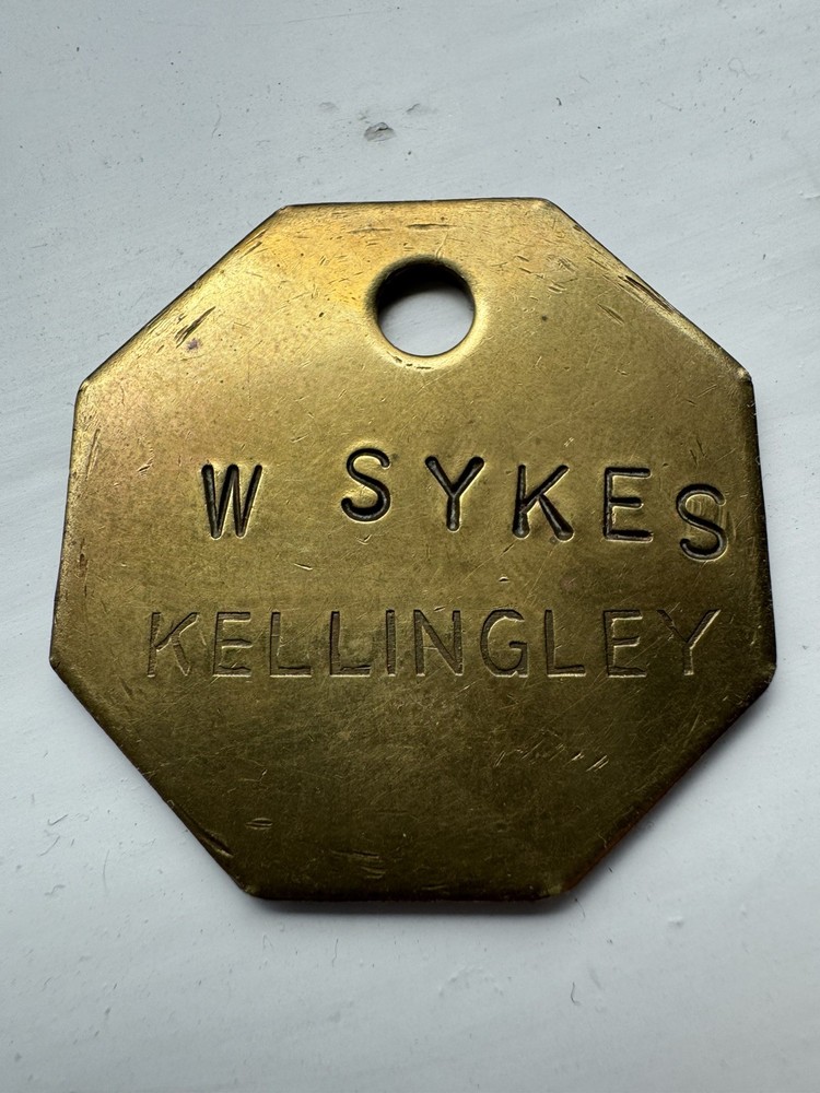 Kellingley Colliery Miners Brass Check - Mining Interest