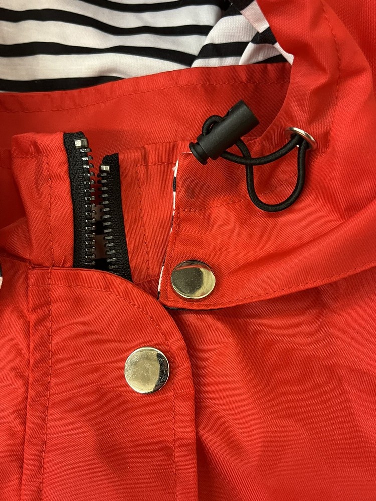 HDE Double Layer Red Rain Jacket With Hood For Large Dog
