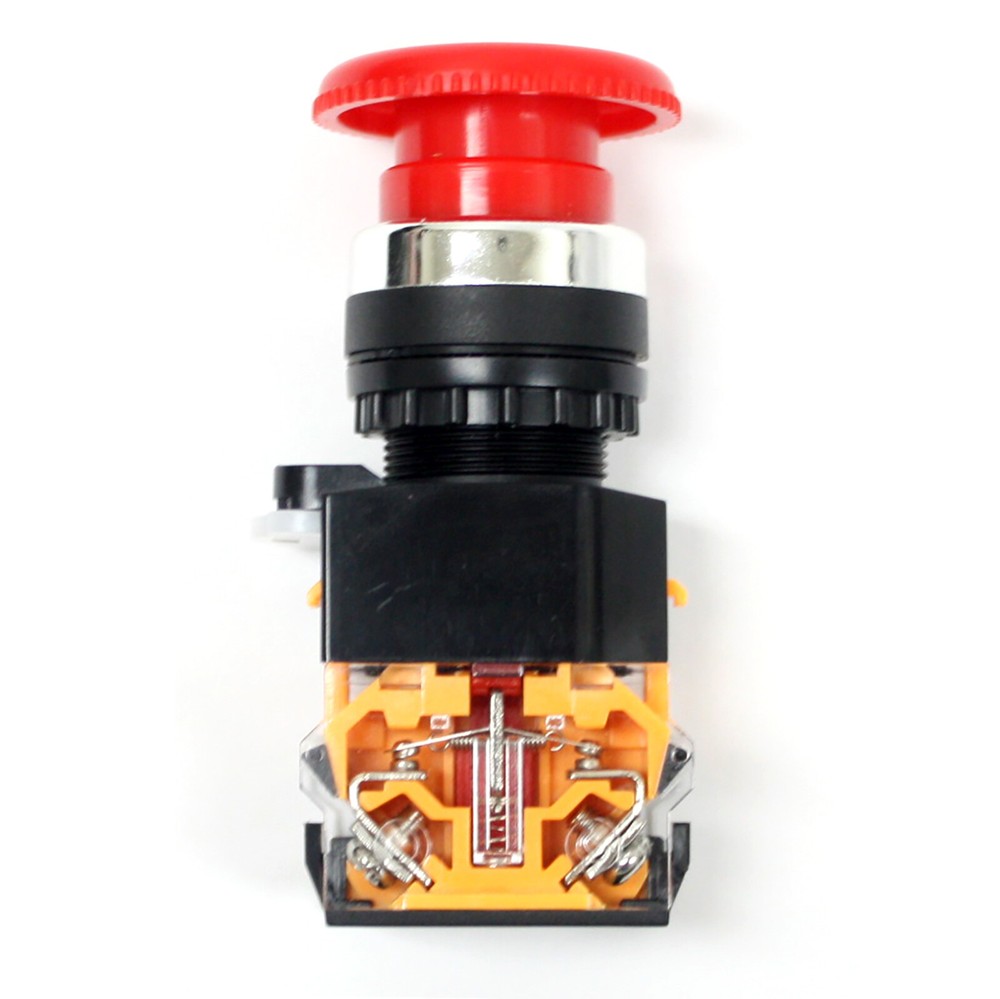 2pc Emergency Stop Push Button Mushroom Latching Switch 1NO+1NC 440V 10A