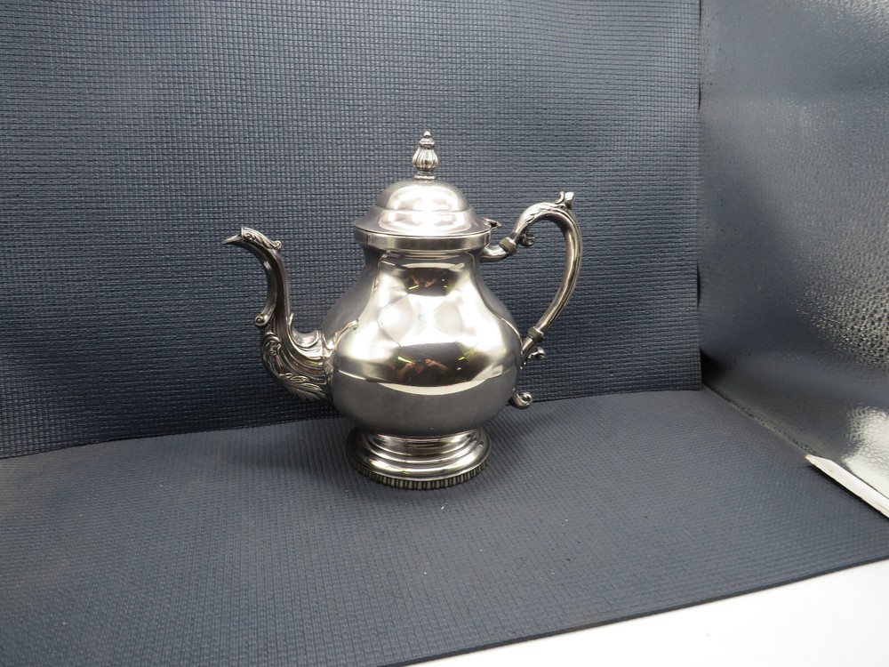 F B Rogers Silver Plate Hollow Ware Pattern #2351 Teapot 9 1/2" tall