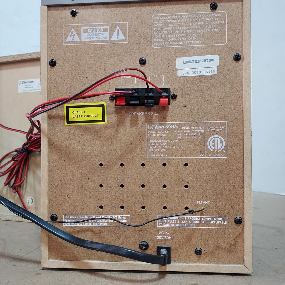 Emerson Compact Disc Player 16 track Model MS7628 - Check Description