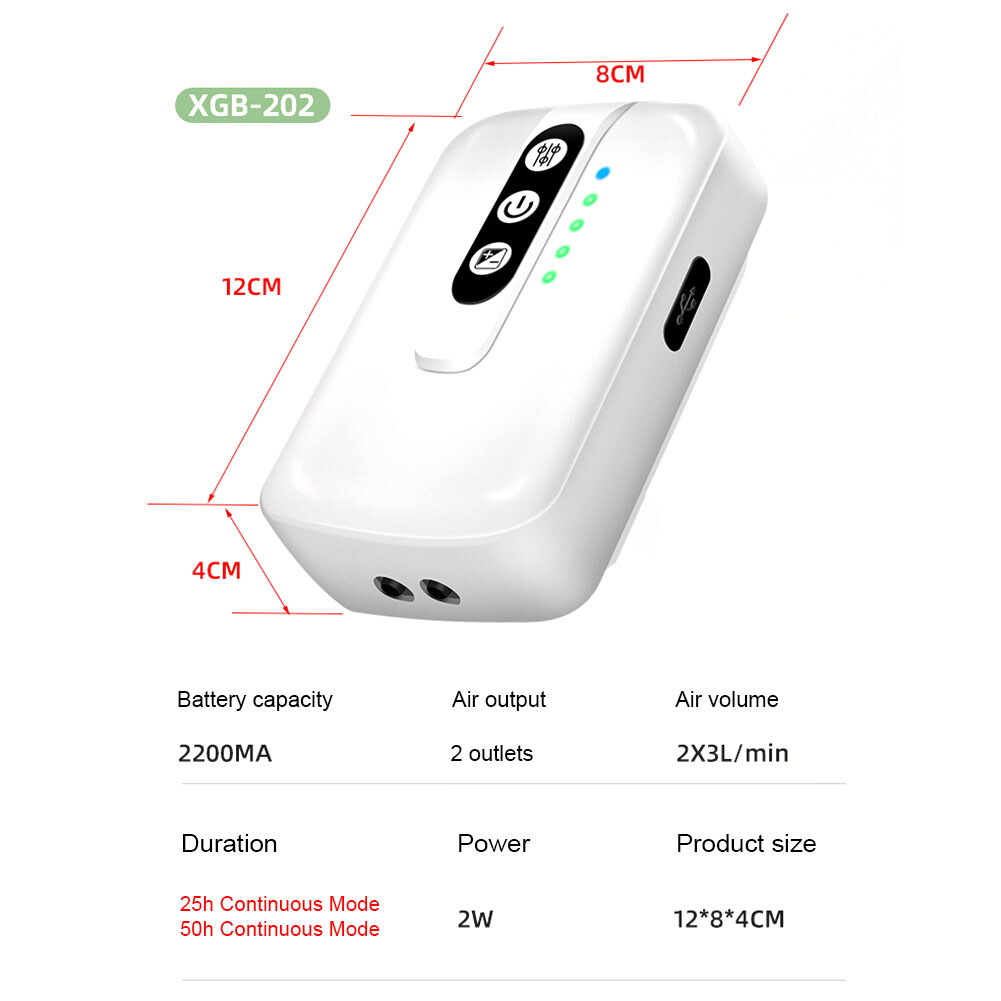 Rechargeable Portable Rechargeable Air pump aquarium fish tank Oxygen Pump New