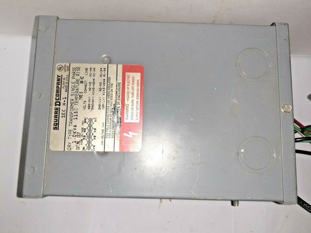 SQUARE D DRY TYPE TRANSFORMER SEC H-1