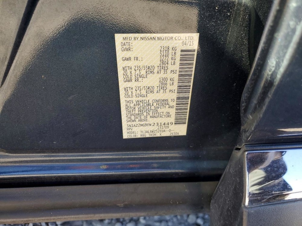 MURANO 2015 Glove Box 4968762