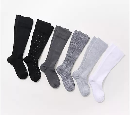 Tommie Copper 6 Pack SnugStay OTC Compression Socks - Basic Dot X-Large