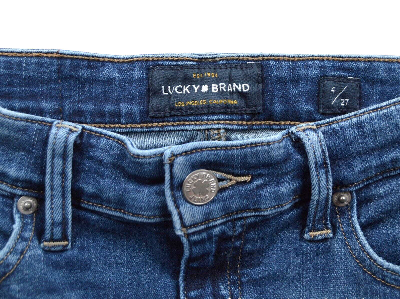 Lucky Brand Ava Super Skinny Jeans Womens Size 4/27 Blue Denim Stretch Mid Rise