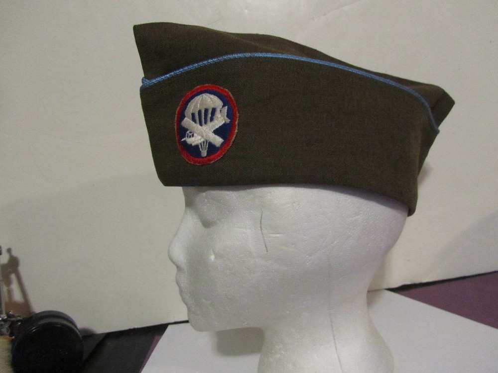 ORIGINAL KOREAN WAR  US AIRBORNE PARATROOPER OVERSEAS  INFANTRY CAP HAT-SIZE 7