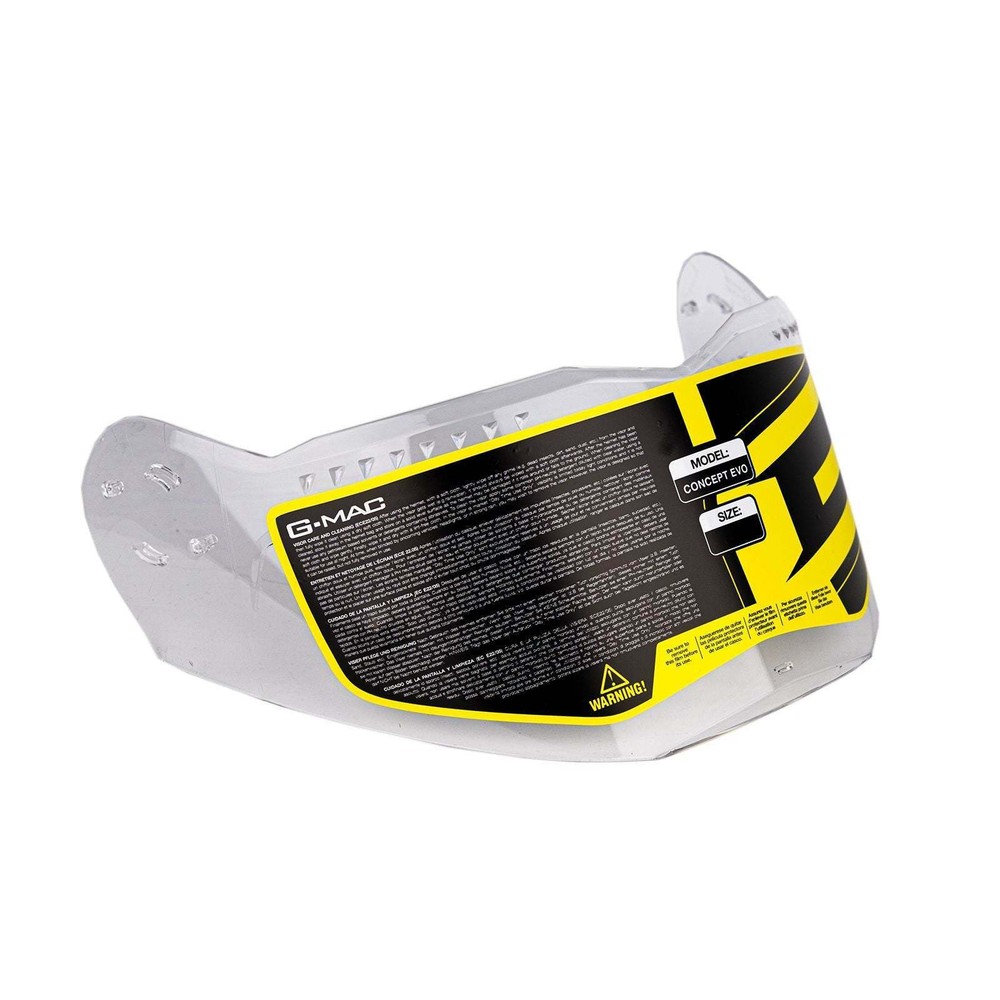 G-Mac Concept Evo Pinlock Ready Replacement Helmet Visor - Clear